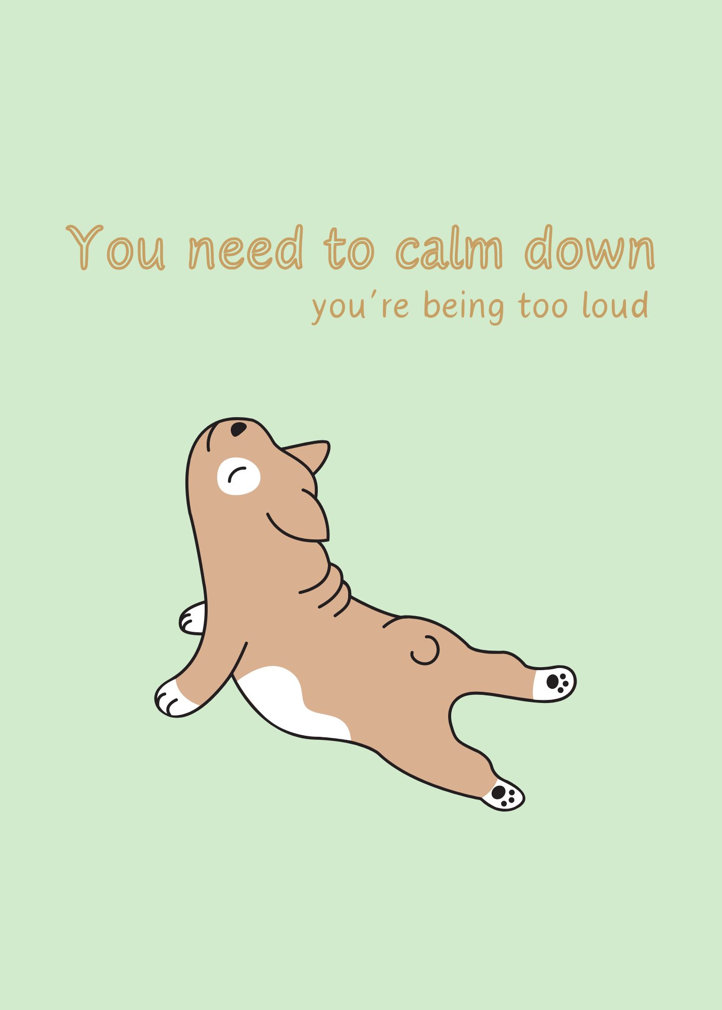 Calm Down Card/Print