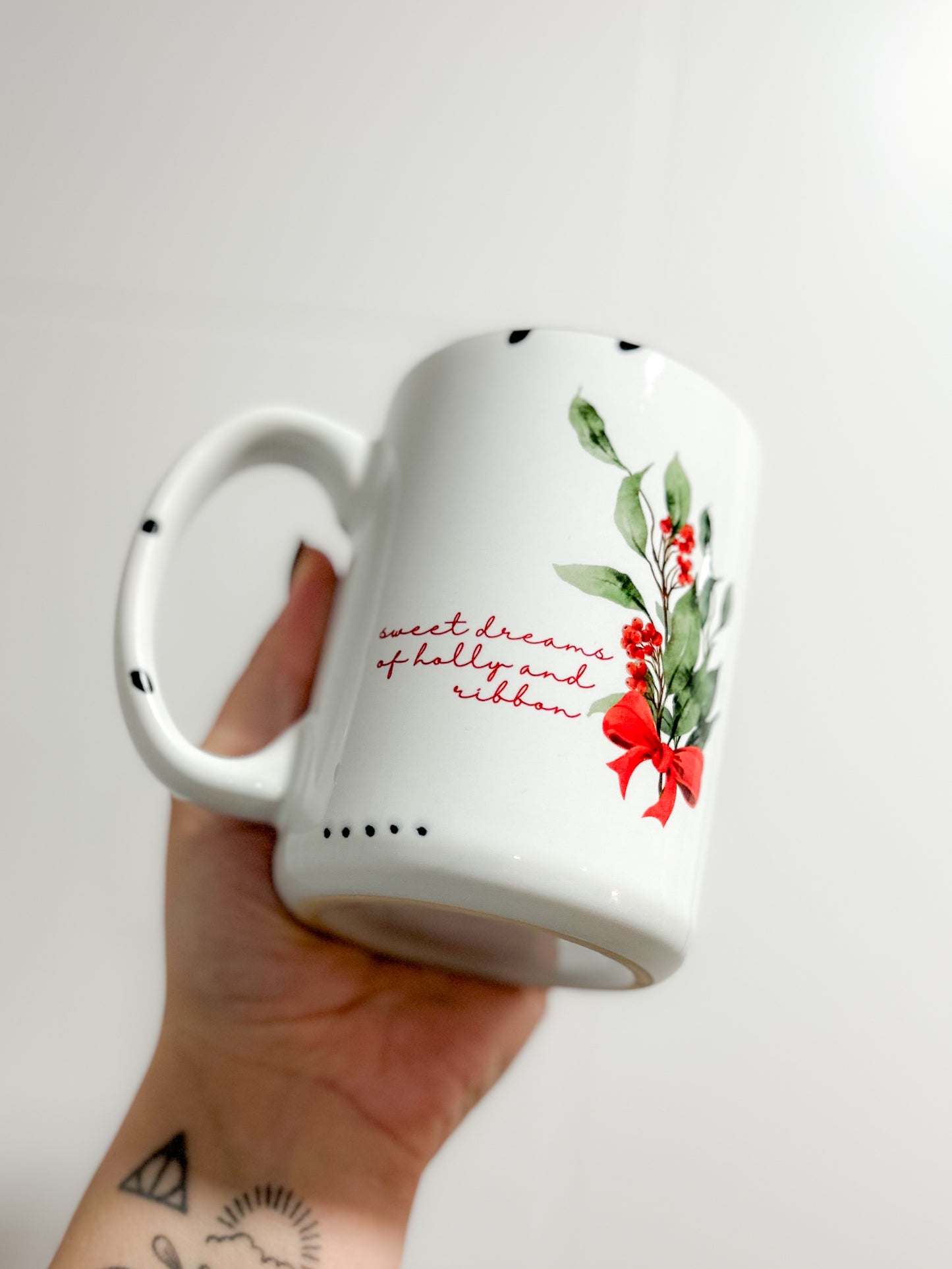 Holly and Ribbon Mug