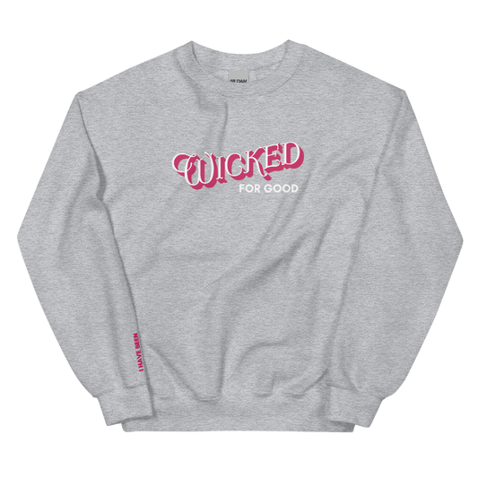 For Good Pink Sweatshirt Embroidered With Sleeve
