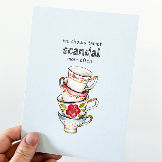 Tentar tarjeta de escándalo/imprimir