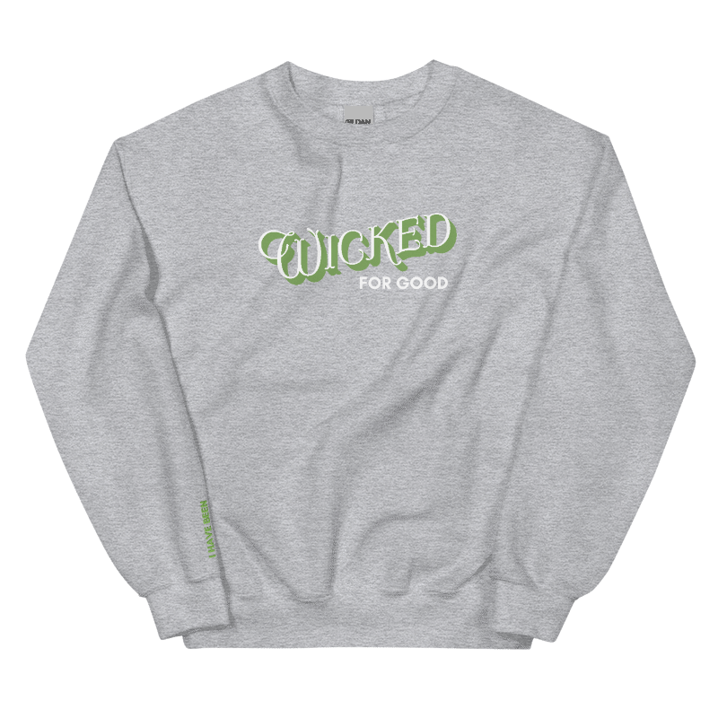 For Good Green Sweathirt Embroidered With Sleeve