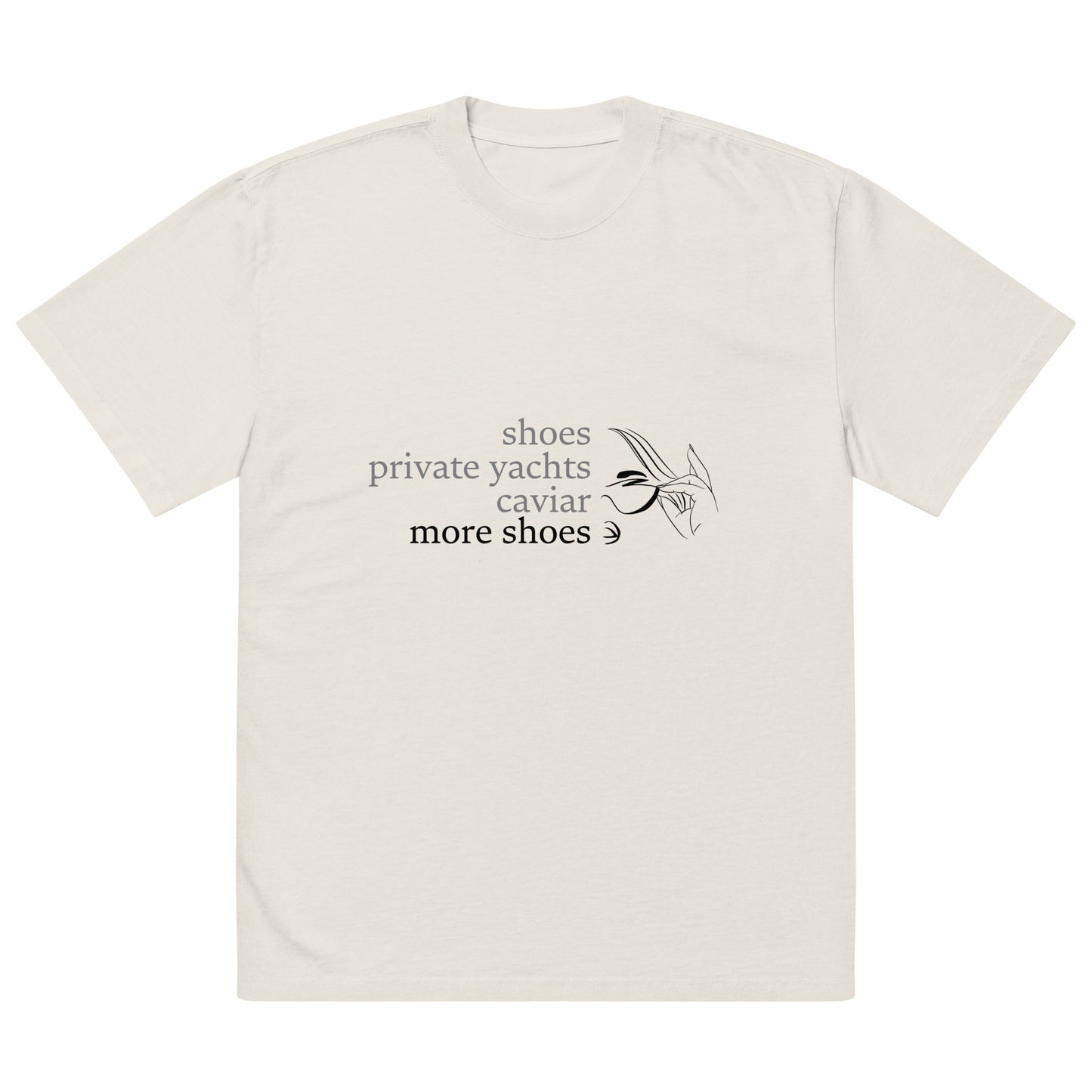 Oversized Shoes Lyric Bone t-shirt